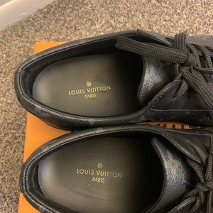 Louis Vuitton Men's US 5.5 Black Monogram Eclipse Match-Up High Top Sneaker 817lv43, Size: 4.5